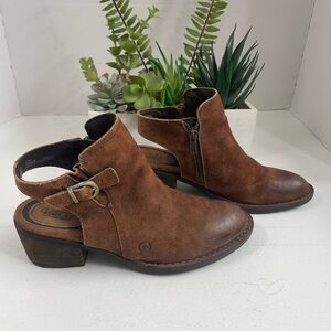 Born Tan Suede Women's Ankle Booties